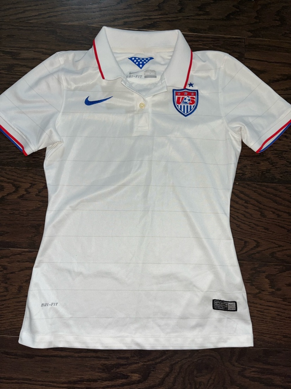 Nike Women’s vintage White w/shield mens Team USA WNT Soccer Jersey S White B